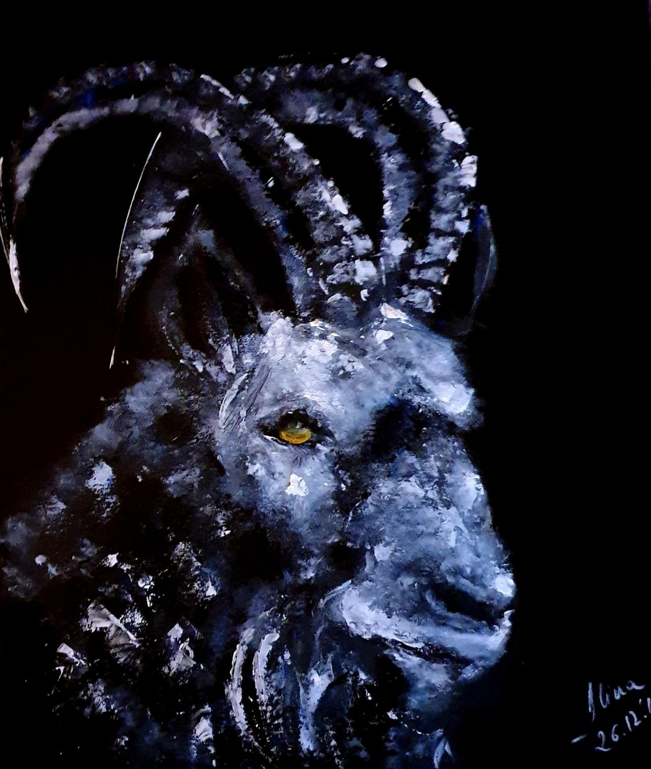 ArteDiAlina.com painting: born Capricorn